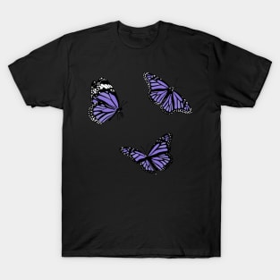 Purple Butterflies Stickers T-Shirt